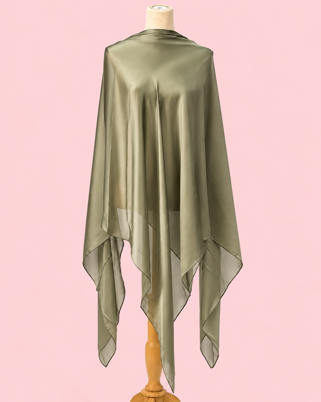 Silk Satin Esharp- Solid Olive Green