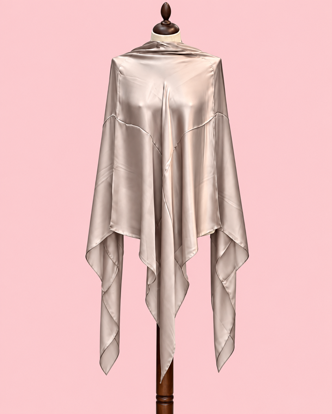 Silk Satin Esharp- Solid Dark Beige