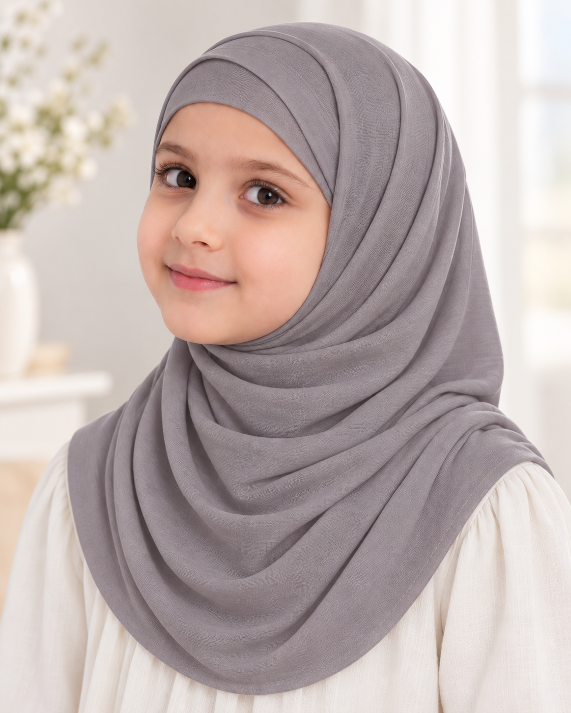 2 Piece Cotton Scarf- Young Girls, Variety of colors