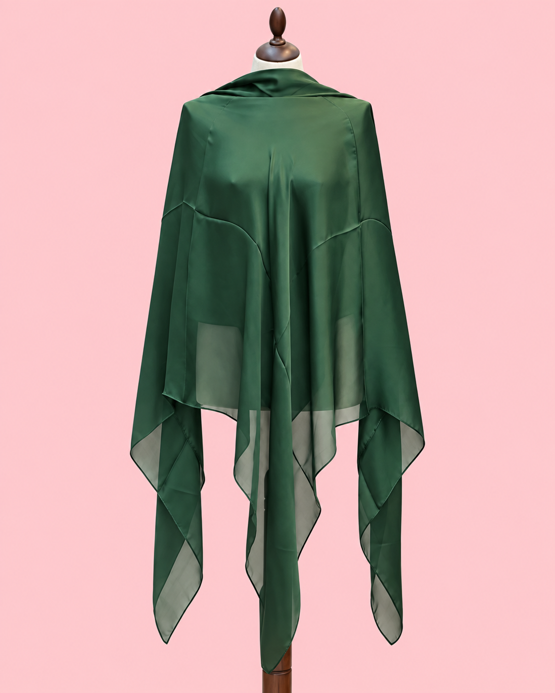 Silk Satin Esharp- Solid Dark Green