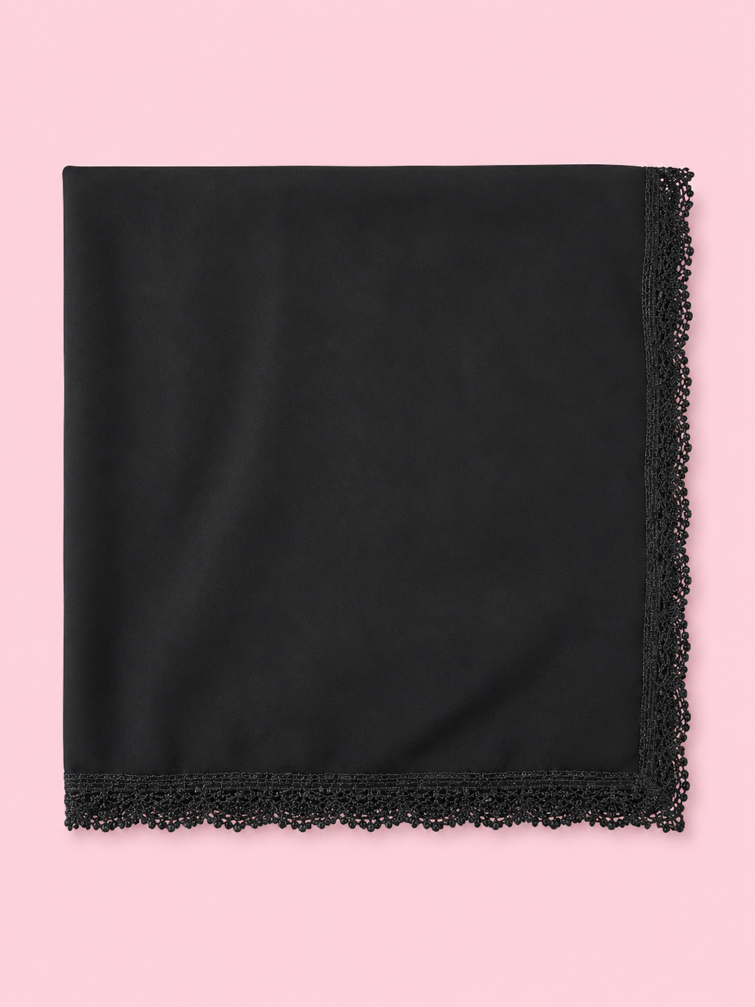 Black Crepe Esharp with Thin Dantelle