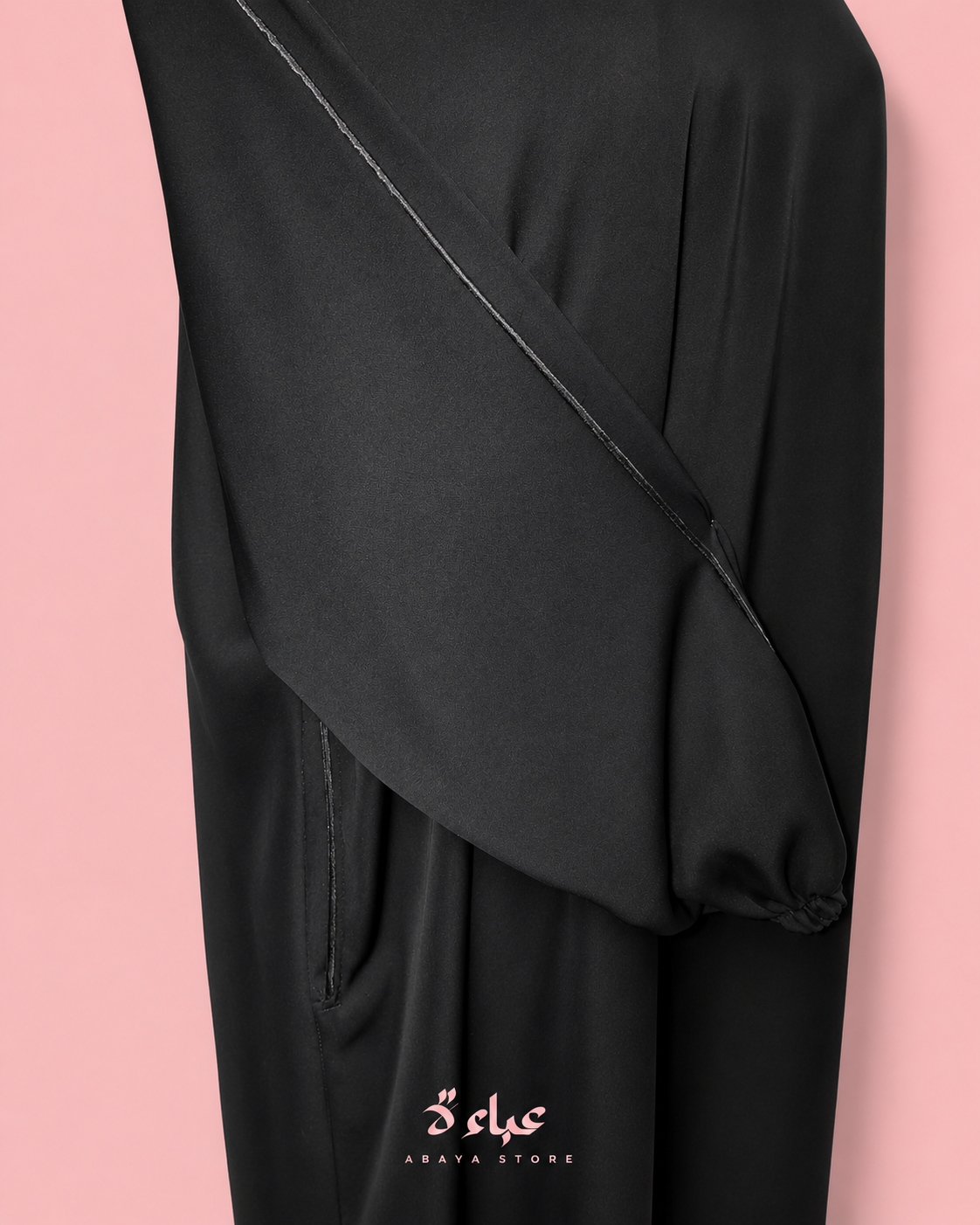 Black Silk Two-Piece Set- with Pockets