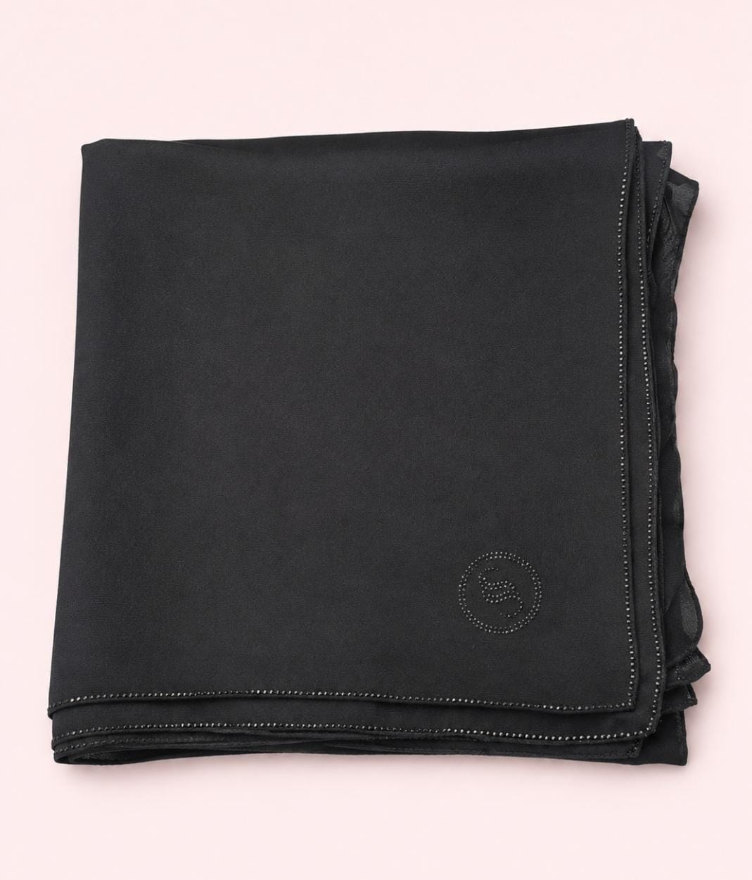 Black Crepe Esharp with a Single Embellished Line