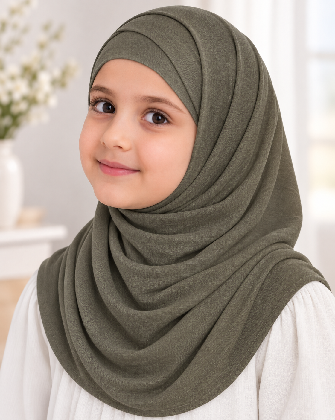 2 Piece Cotton Scarf- Young Girls, Variety of colors