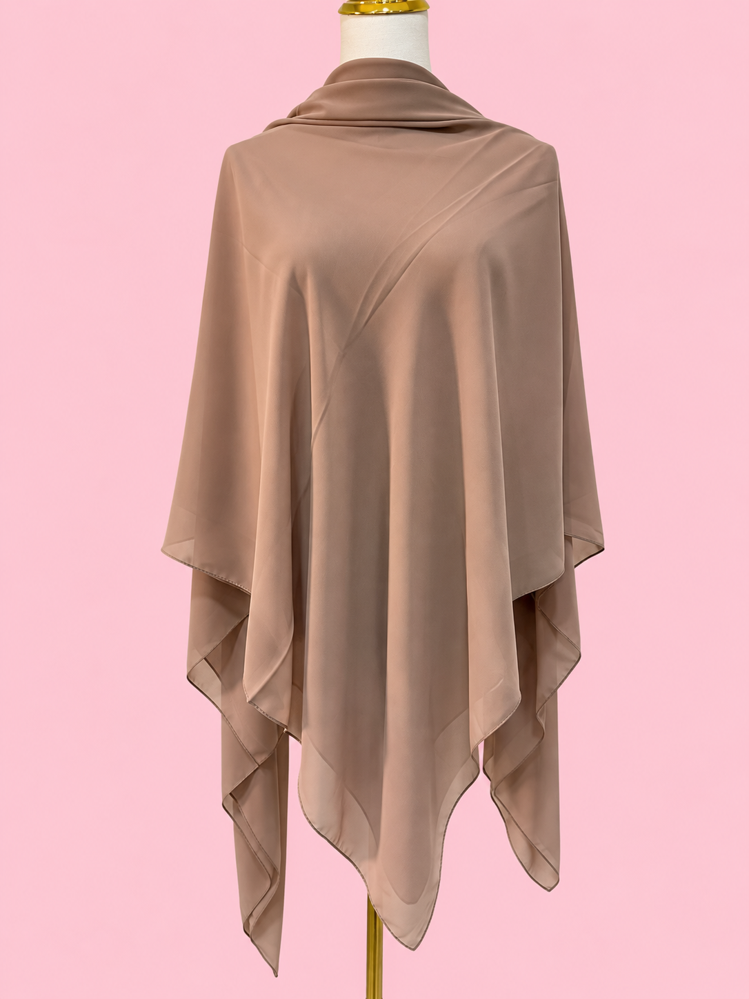 Colored Crepe Esharp- Solid Mocha Beige