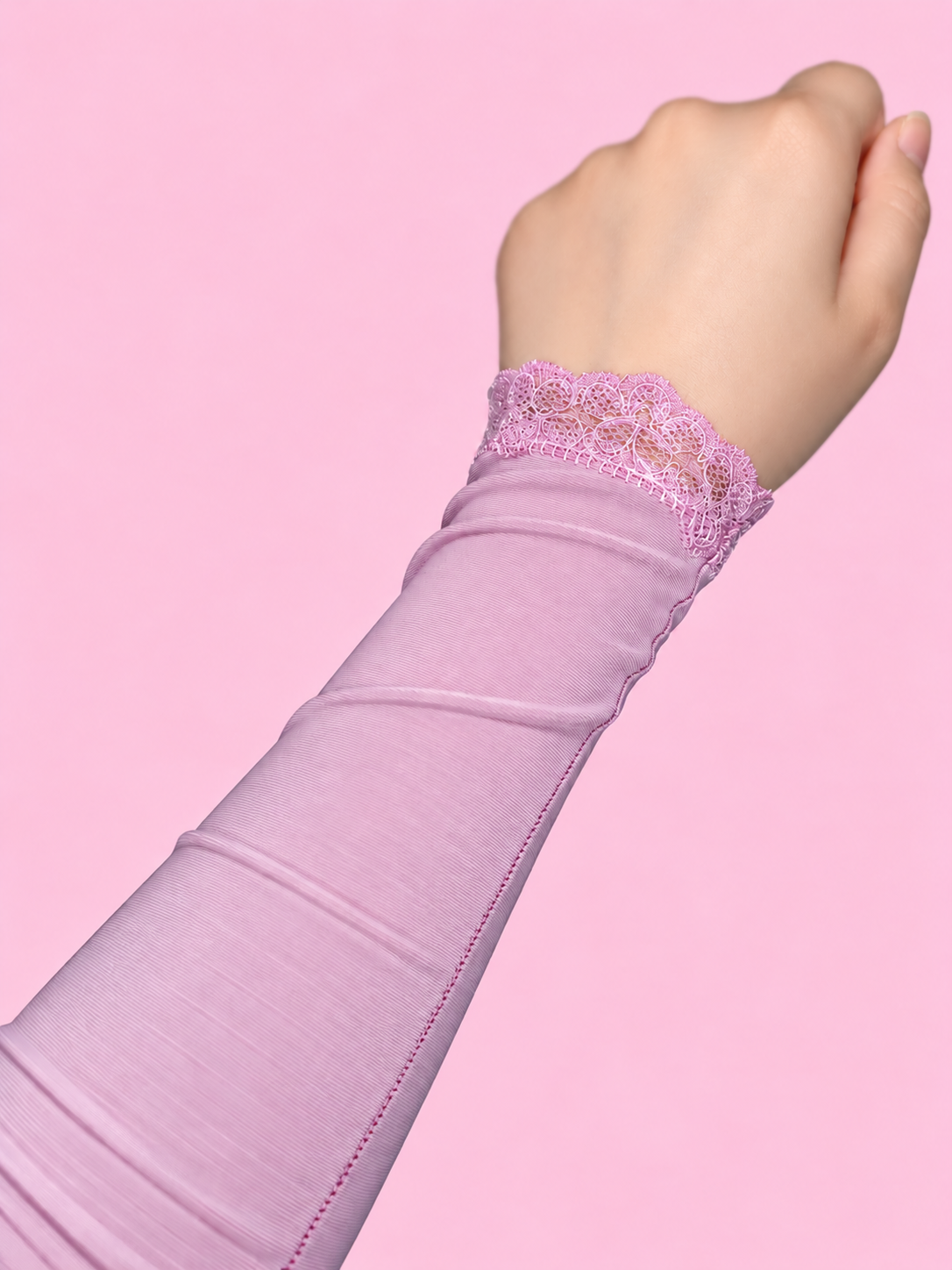 Pink Sleeves with Lace