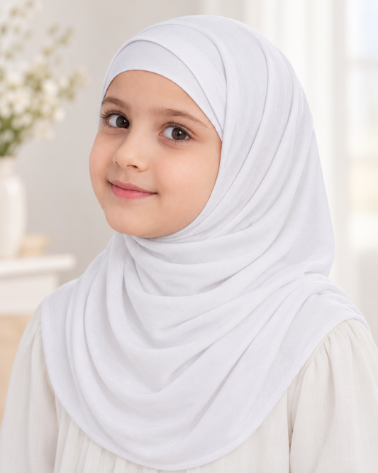 2 Piece Cotton Scarf- Young Girls, Variety of colors
