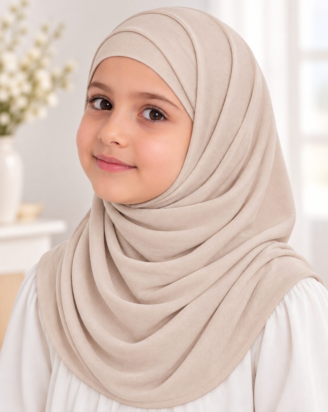 2 Piece Cotton Scarf- Young Girls, Variety of colors