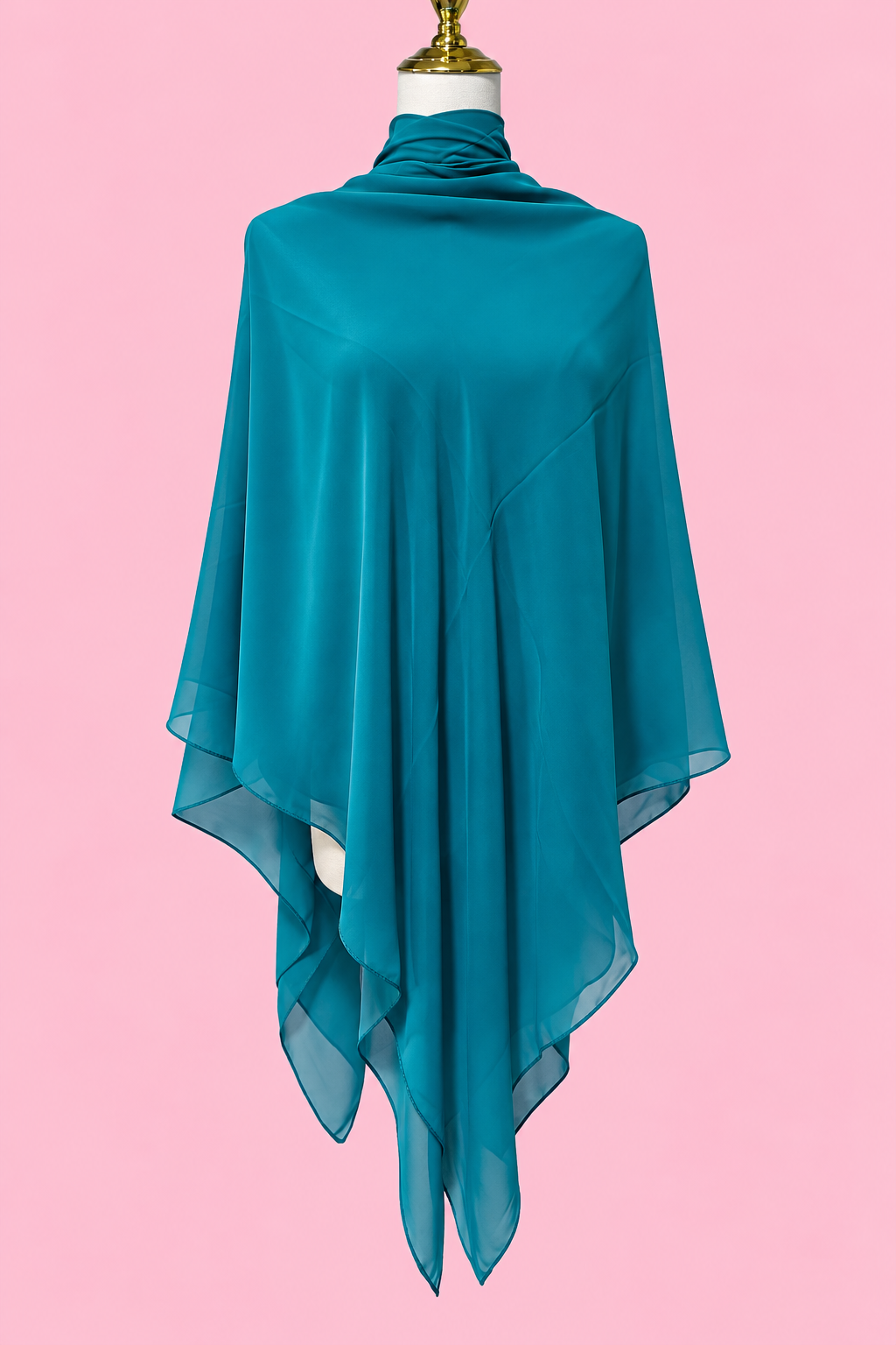Colored Crepe Esharp- Solid Deep Turquoise