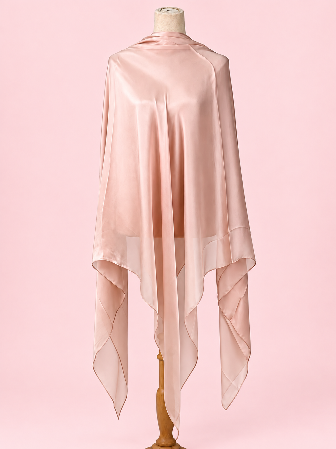 Silk Satin Esharp- Solid Peach/ Pink