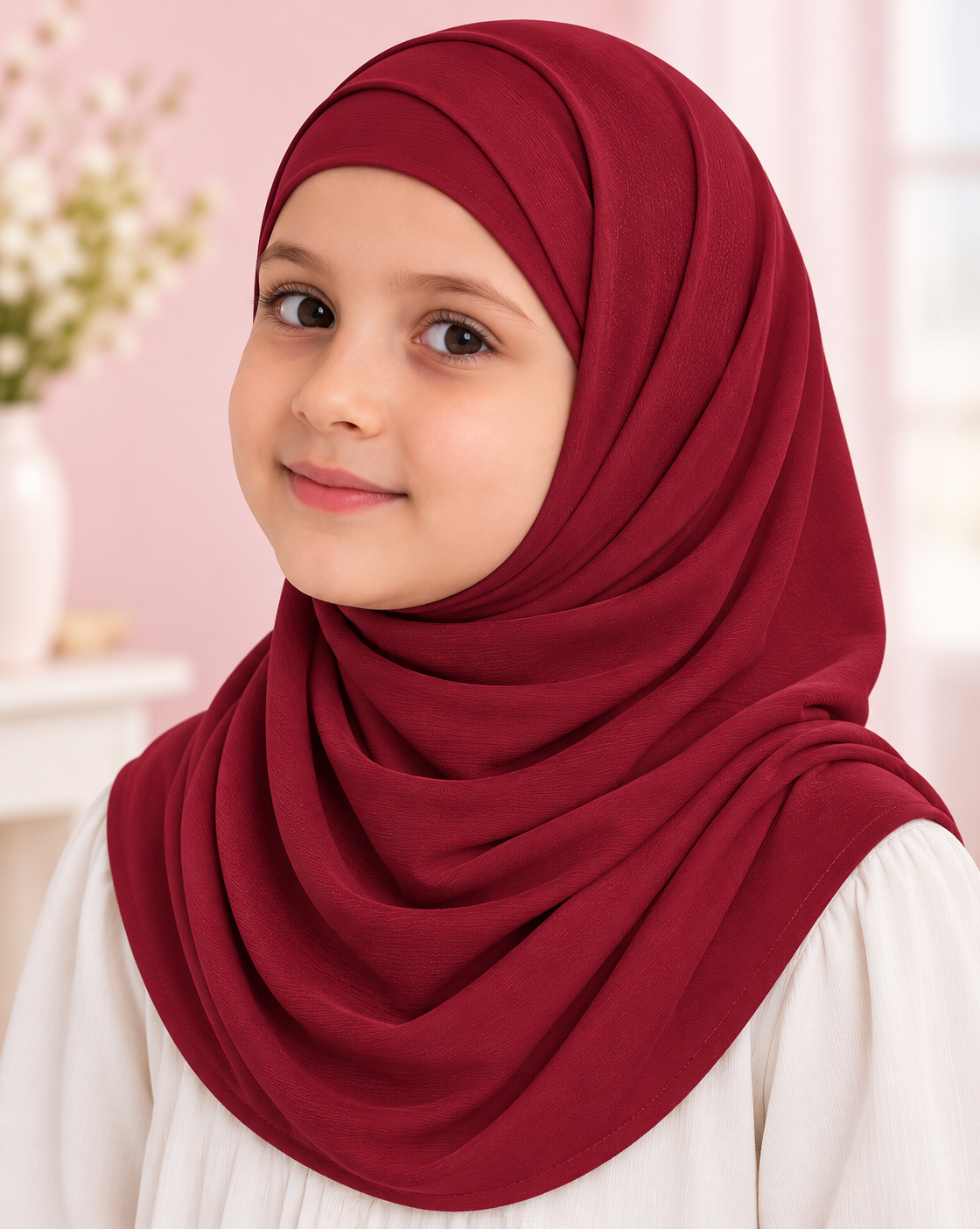 2 Piece Cotton Scarf- Young Girls, Variety of colors